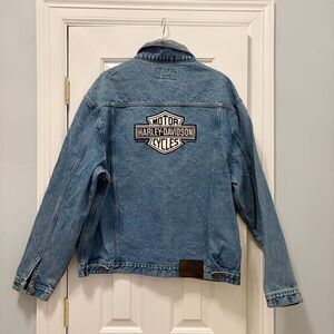VTG Harley Davidson Motorcycles Denim Jacket Size XL